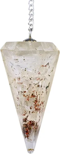 Vista 44 de Péndulos de cristal de orgón de amazonita de Amazing Gemstone para adivinación y radiestesia, péndulo de cristal con verdadero movimiento