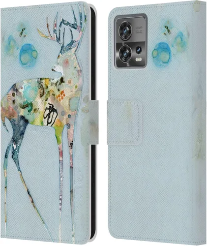 Vista 21 de Head Case Designs Officially Licensed Wyanne Quiet Creative Animals 2 Leather Book Wallet Case Cover Compatible with Motorola Moto Edge 30 Fusion