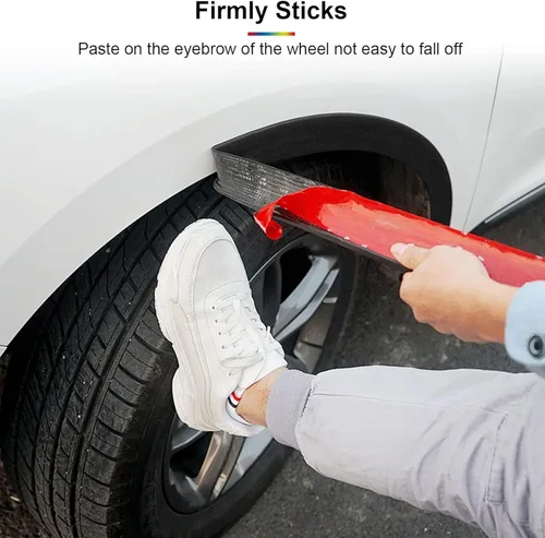 Vista 8 de 20 pies de borde de arco de rueda de coche, guardabarros acampanados, arcos de expansión de alerón, tira anticolisión para cejas de rueda de coche