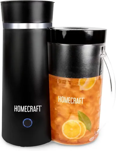Homecraft Cafetera Eléctrica para Té Helado y Café de Infusión Fría, Jarra Aislada Doble, Negra, Pequeña