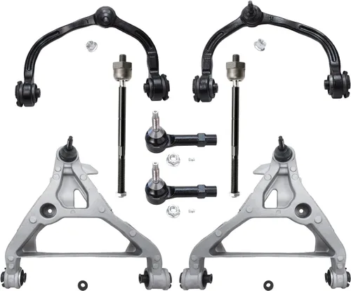 Vista 147 de Detroit Axle - Kit de 8 piezas para Chevy GMC Silverado Sierra Suburban 1500 Yukon Cadillac Escalade 2 brazos de control superior, 2 barras