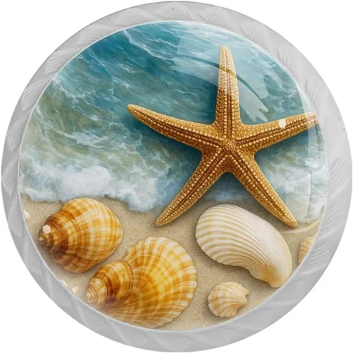 Vista 23 de NEWzone 4 Pack Dresser Drawer Cabinet Knobs Agate Marble Round Shape Crystal Glass Knobs Pulls Handles for Kitchen Wardrobe Cupboard Door Hardware