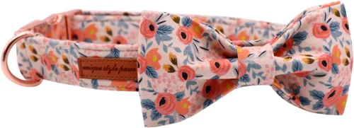 Vista 3 de Unique style paws - Collar para perros con corbatín, collar ajustable para perros y gatos, pequeño, mediano y grande