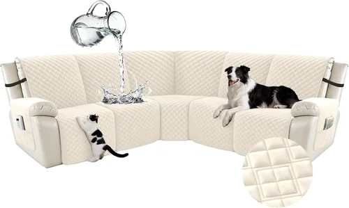 Vista 66 de Arfntevss Fundas Impermeables para Sofá Seccional Reclinable para Sofá Seccional Reclinable en Forma de L Antideslizante Lavable Funda