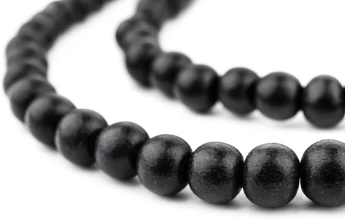 Vista 136 de TheBeadChest: cuentas de madera redondas naturales de 0.315 pulgadas, cuentas de madera sueltas espaciadoras para fabricar joyas, 4 tamaños