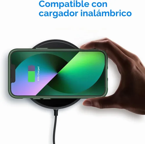 Vista 4 de JETech Funda para iPhone 13, antiamarilleo, verde alpino
