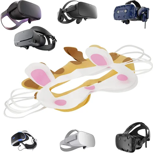 Vista 3 de Geekria 50PCS VR Cartoon Disposable Mask VR Headset Mask, Eye Cover Mask, VR Headset Cover Mask Universal Mask for VR Compatible with Meta Quest Pro