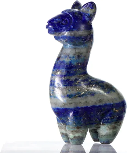 Vista 15 de Amethyst Crystal Alpaca Statue Carved Pocket Purple Animal Carvings Figurine Healing Stone Sculpture for Home Office Decor Gift,2