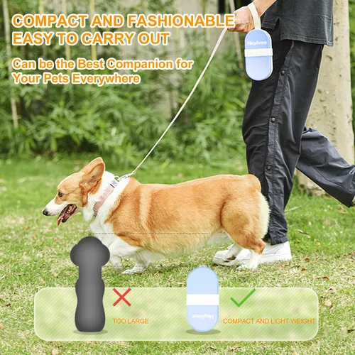 Vista 6 de Tazón y botella de agua 2 en 1 para perros, recipiente grande de alimentos para golosinas para perros, bistec, palitos, barras, dispensador portátil