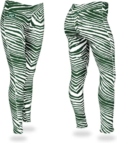 Vista 23 de Zubaz - Leggings con estampado de cebra para mujer con licencia oficial de la NFL, color del equipo Multi