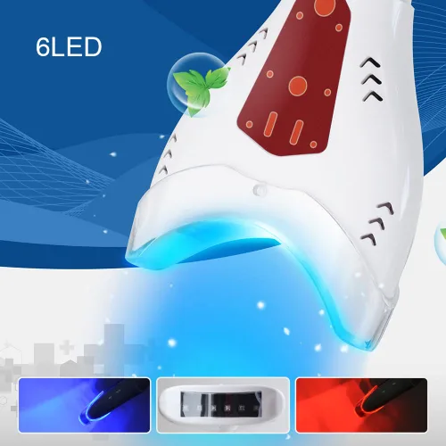 Vista 3 de Máquina de blanqueamiento de dientes de 4 colores, luz LED profesional para blanquear los dientes, lámpara de blanqueamiento dental móvil