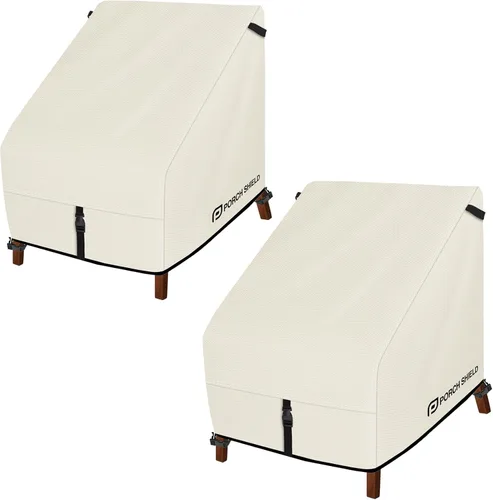 Vista 12 de Porch Shield Fundas para Sillas de Patio - Funda Impermeable para Silla de Salón Exterior de Asiento Profundo para Césped - 28 pulgadas de ancho x