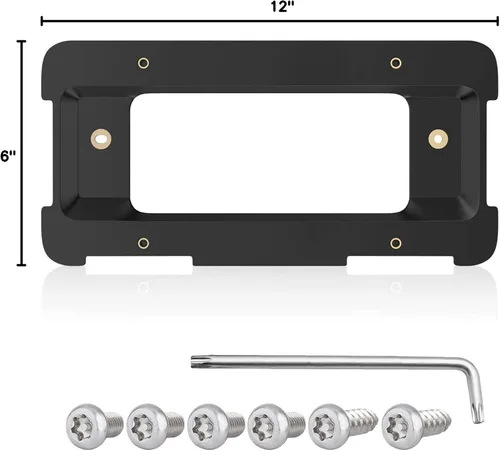 Vista 7 de Kit de montaje de soporte para matrícula BEYEE Compatible con placas traseras BMW Serie 1, 2, 3, 4, 5, 6 Accesorios para autos Reemplaza