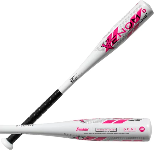 Vista 10 de Franklin Sports Bate de Teeball para Niños - Venom + Barracuda Aluminio + Compuesto - Certificado por USA Baseball para Niños + Niñas - Bate