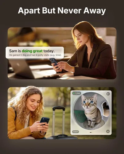 Vista 3 de PETKIT 2025 Purobot Max Pro 2 Caja de Arena para Gatos Autolimpiante con Cámara AI, Apertura Extra Grande Lente Gran Angular 210° Reconocimiento