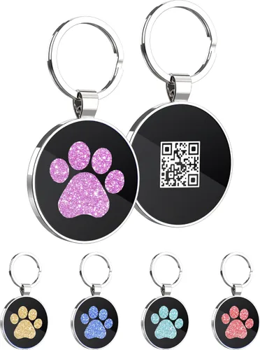 Vista 8 de Etiquetas de perro QR personalizadas para mascotas, etiquetas de identificación de código QR, etiquetas de identificación de mascotas inteligentes