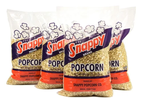 Vista 6 de Snappy Granos de palomitas de maíz amarillos para hacer estallar con máquina de maíz, soplador de aire o parte superior de estufa, bolsas de 2