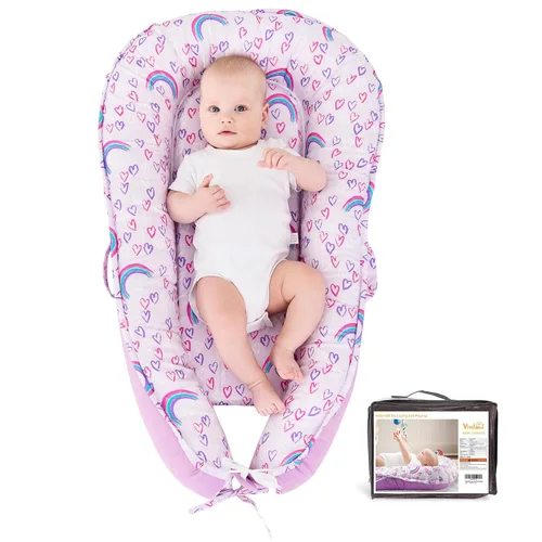 Vista 11 de Viviland Tumbona para bebé Snuggle Me, adecuada para recién nacidos de 0 a 24 meses, mariposa