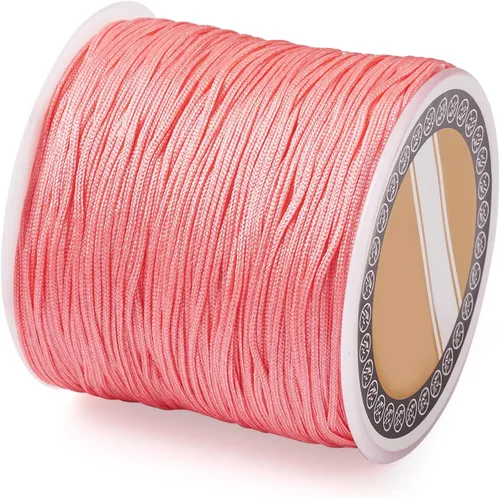 Vista 42 de Cheris - Cuerda de nailon para cuentas de 0.031 in, 328.1 ft, color negro, cuerda de macramé para hacer joyas, suministros de envoltura Kumihimo