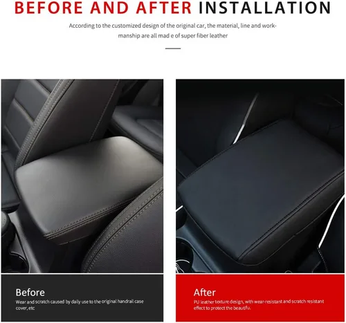 Vista 2 de INTGET para 2025 Mazda CX5/CX-5 Accesorios Cubierta de Consola Central para Mazda CX5 2025 2024 2023 2022 2021 2018 2019 2020 Funda de Brazo de Negro