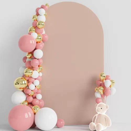 Vista 33 de Wokceer Cubierta de telón de fondo de arco de boda de 5 pies de elastano, ajustada, color blanco, cubierta de arco de boda con parte superior