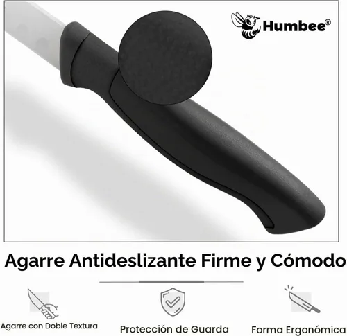 Vista 6 de Cuchillo de chef de 8 pulgadas con borde Granton para rebanar jamón y carne de pavo Certificado NSF Hoja de acero inoxidable alemán Mango