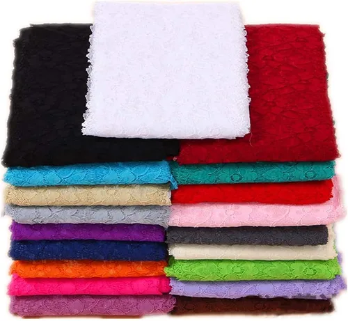Vista 6 de MSCFTFB Cinta bordada de flores de encaje elástico de 5 yardas de ancho de 6.3 pulgadas de ancho para decoración de ropa, manualidades, boda, baby