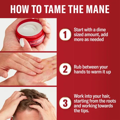 Vista 5 de Old Spice Pomada clásica para hombres, sujeción media, bajo brillo, peinado de cabello masculino, 2.22 onzas