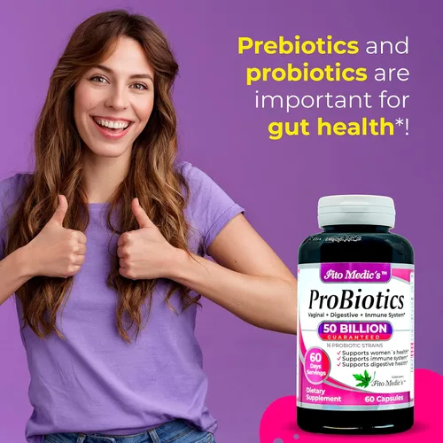 Vista 5 de FITO MEDIC'S Suplemento probiótico de laboratorio, 50 mil millones de UFC, mezcla de 16 cepas, suministro para 60 días