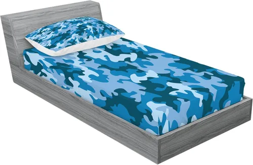 Vista 191 de Ambesonne - Juego de sábanas bajeras y fundas de almohada, diseño primaveral de acuarelas con jardín de hierbas y flores, juego de 4 piezas