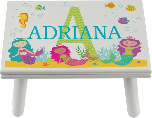 Vista 17 de Let's Make Memories Taburete personalizado My Own Name Step Stool - Taburete para niños - Madera resistente - Pintura no tóxica, sellador - Diseño