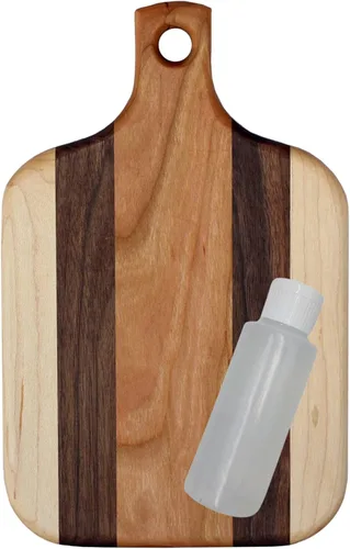 Vista 8 de Tablas de cortar de madera hechas a mano incluyendo aceite (9 "x 11" con asa)