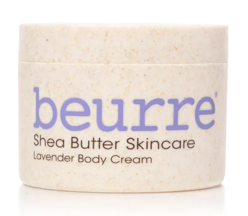 Beurre - Crema corporal de manteca de karité – Mantequilla corporal hidratante batida para una piel suave y nutrida – Rica hidratante con lavanda –
