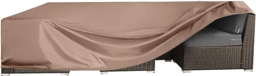 Vista 10 de Fundas para Juego de Muebles de Patio Impermeables Funda para Juegos de Conversación de Patio Funda para Sofá Seccional de Exterior Fundas