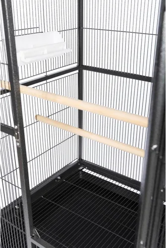 Vista 9 de Prevue Pet Products Jaula de hierro forjado con soporte, color negro Hammertone