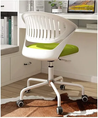 Vista 2 de Silla de oficina cómoda, silla de oficina con altura ajustable, giratoria, silla de computadora ergonómica para el hogar, dormitorio, sillas