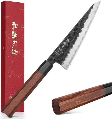 Vista 15 de HEZHEN Bloques de Cuchillos Juego de Cuchillos de Cocina, Juego de Cuchillos de Chef Couteaux, Cuchillo Santoku Estilo Japonés, Juego de Cuchillos