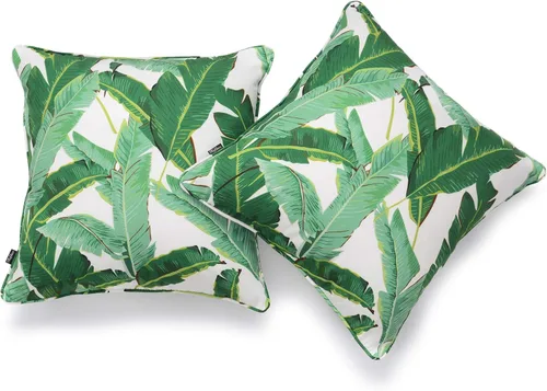 Hofdeco funda decorativa para cojín y almohada lumbar, para patio, exteriores, de lona, resistente al agua y a la intemperie, diseño de selva