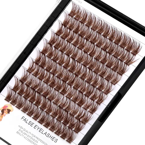 Vista 24 de Pestañas postizas de tallo ancho con varias pestañas falsas de colores D Curl de 10 a 20 mm para elegir, pestañas postizas profesionales