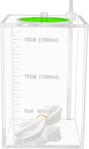 Vista 6 de Aquarium Choice Recipiente de almacenamiento de líquido con bomba dosificadora de acrílico para terrarios