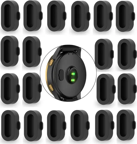 Vista 6 de Paquete de 10 tapones antipolvo compatibles con Garmin Fenix 8 7 7S 7X 6 6S 6X Pro 5 5S 5X Plus/Vivoactive 3/4/Venu Sq/Forerunner 245/935 Protector