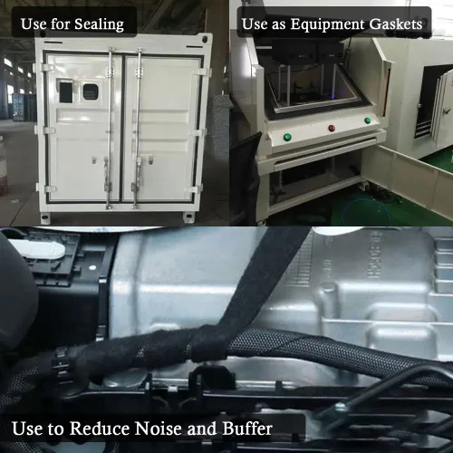 Vista 7 de Tiras de goma de neopreno autoadhesivas, hojas de goma sólida, rollos y tiras para juntas de bricolaje, manualidades, almohadillas, sellos, pisos