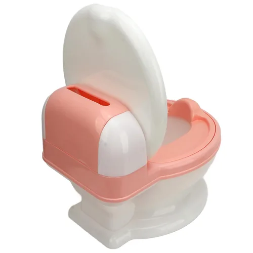 Vista 7 de Silla de inodoro de entrenamiento para bebés con diseño multifuncional, cuenco desmontable y material de polipropileno para niños y niñas (blanco)