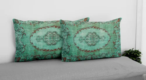 Vista 7 de TurkishRug - Kingdom 2 Pack Pattern Handmade Kilim Cushion Cover Ethnic Pattern Farmhouse Soft Pillow Cover Washable Printed Home Dekor Decorations