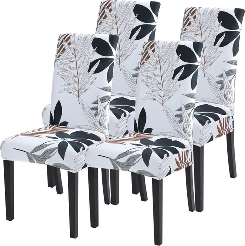 Vista 70 de SearchI - Juego de 2 fundas protectoras para sillas Parson de comedor, de elastano, súper ajuste, elástico, extraíble y lavable, para cocina