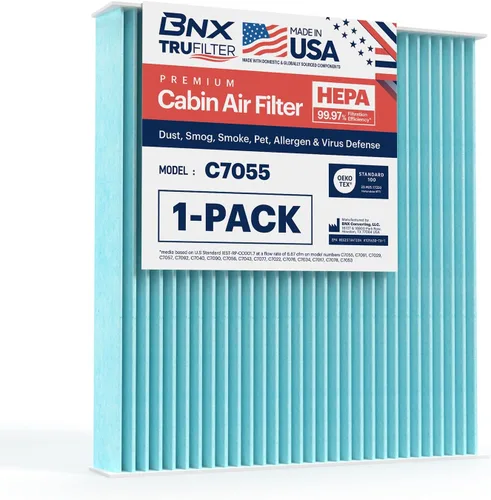 Vista 20 de BNX TruFilter C7001 - Filtro de aire de cabina HEPA, 99.97 %, compatible con Chevrolet: Avalanche, Silverado, Suburban, Tahoe; compatible