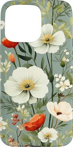 Vista 31 de Sage Green Flower Wildflower Pattern Floral Case for iPhone 16