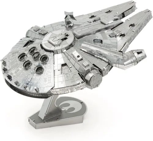 Vista 2 de Metal Earth Fascinations Premium Series Star Wars Millennium Falcon 3D Kit de modelo de metal con pinzas