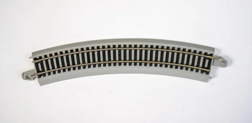 Vista 2 de Bachmann Trenes - PISTA A PRESENTACIÓN E-Z RADIUS CURVA 18" - A GRANEL (50 pcs) - Riel Níquel Plata con Roadbed Gris - Escala HO
