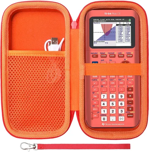 Vista 13 de LTGEM - Funda compatible con calculadora gráfica Texas Instruments TI-84 Plus CE/TI-84 Plus/TI-Nspire CX II CAS/TI-Nspire CX II/TI-83 Negro